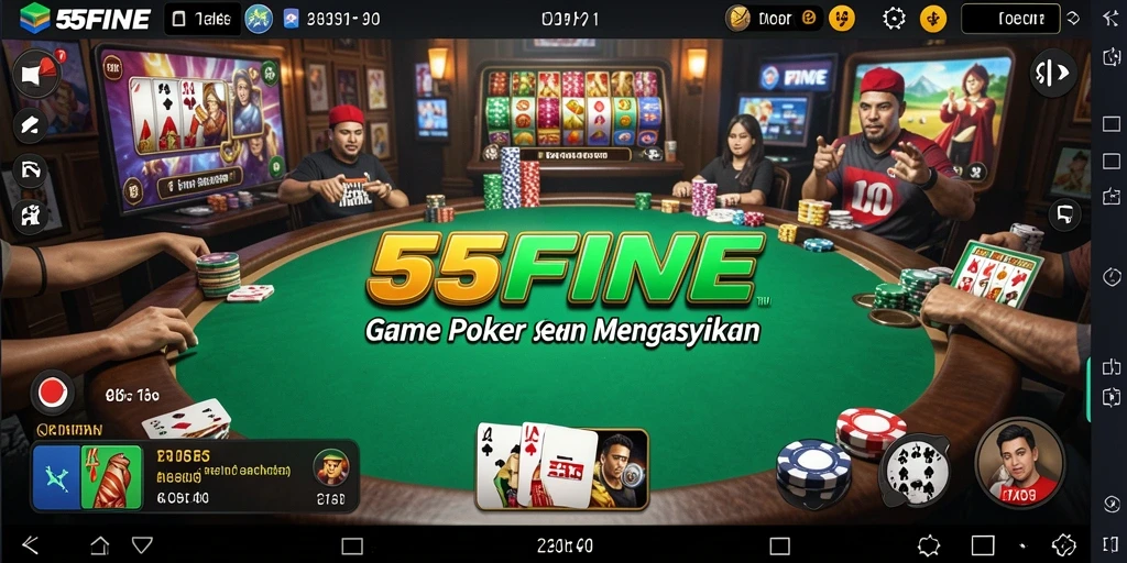 Gameplay Poker yang mendebarkan di 55FIVE.