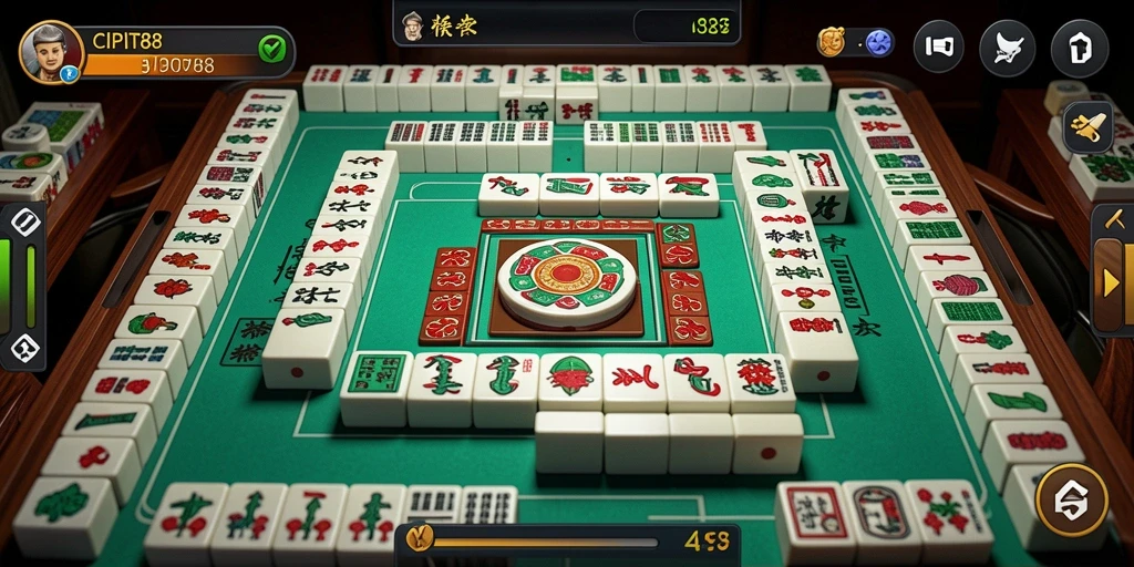 Tampilan gameplay Mahjong yang seru dalam CIPIT88.