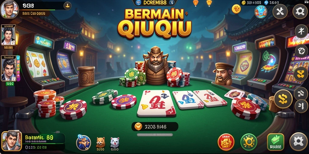 Screenshot gameplay DOREMI88 menampilkan momen seru QiuQiu.