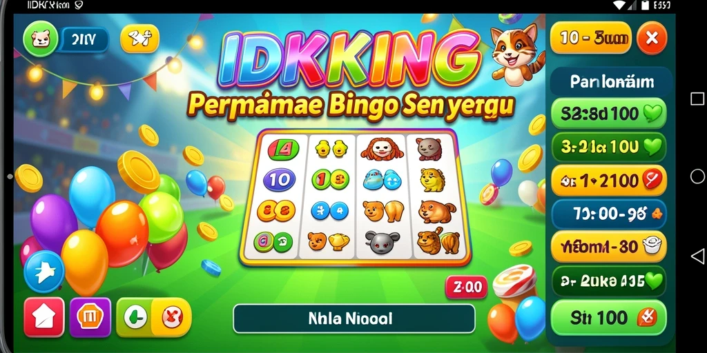 Tampilan gameplay seru IDRKING saat bermain Bingo online.