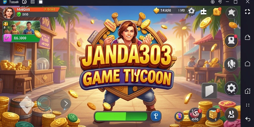 Tampilan menarik dari gameplay JANDA303 yang penuh strategi Tycoon.