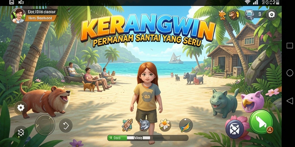 Tampilan gameplay KERANGWIN yang seru dan menantang.