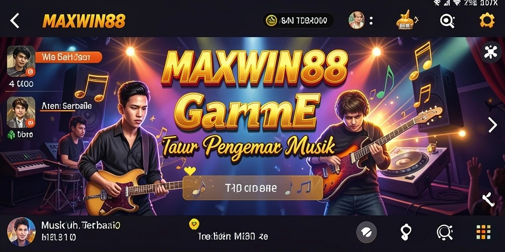 Tampilan gameplay menarik dengan berbagai tantangan musik.