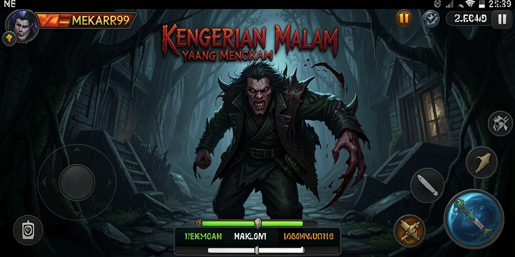 Gameplay menyeramkan dengan suasana kegelapan yang mencekam.