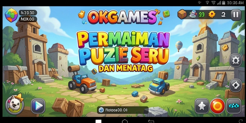 Tampilan gameplay seru dan menantang dari OKGAMES.