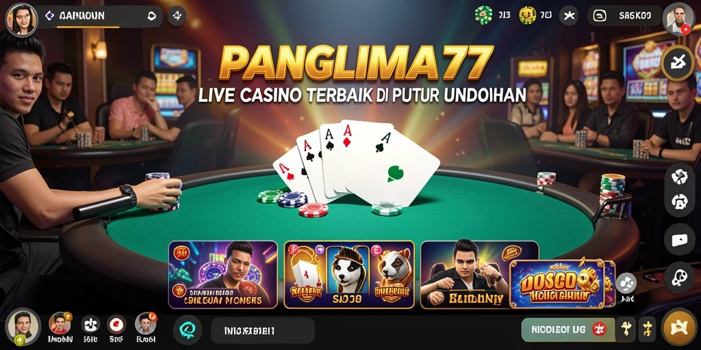 Tampilan gameplay Live Casino yang mendebarkan di PANGLIMA77.