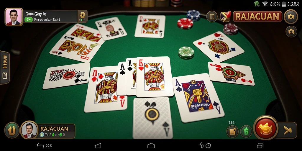 Screenshot gameplay menampilkan keseruan bermain Gaple di RAJACUAN.