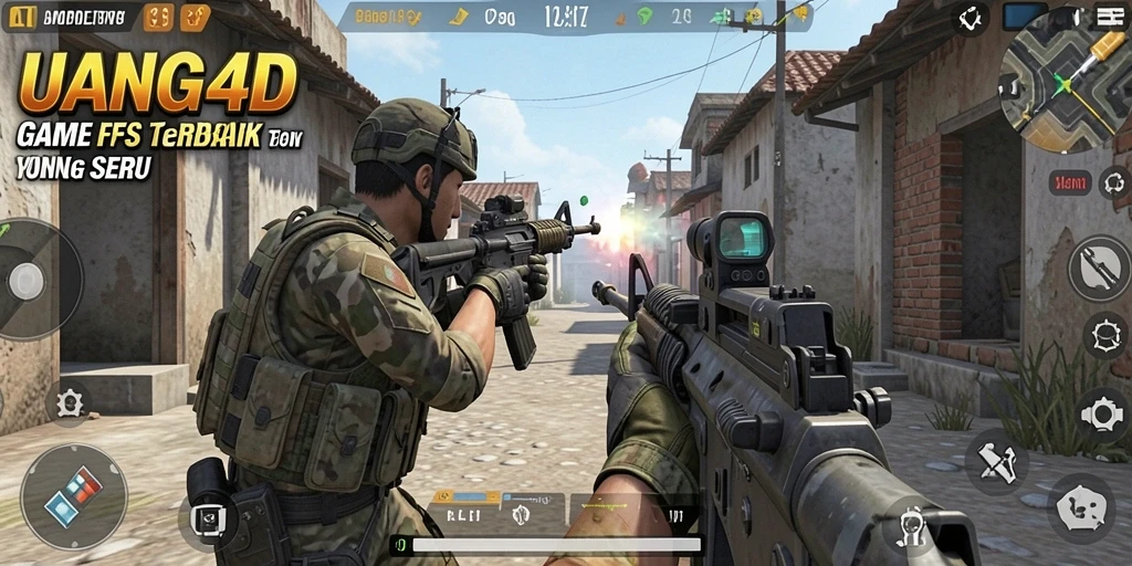 Tampilan gameplay UANG4D dengan aksi tembak-menembak yang mendebarkan.